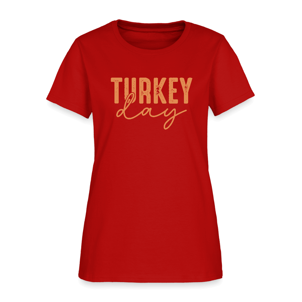 Turkey Day (Thanksgiving) Women's T-Shirt Color: red