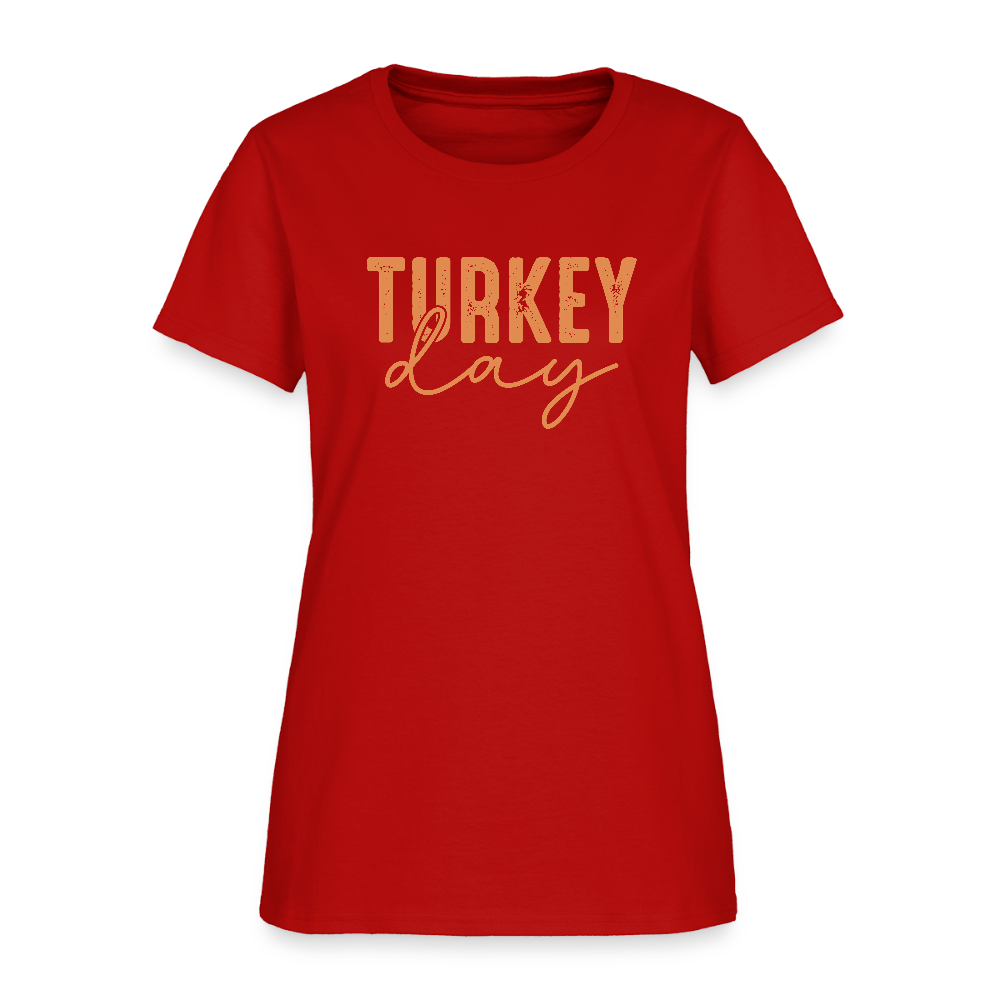 Turkey Day (Thanksgiving) Women's T-Shirt - red