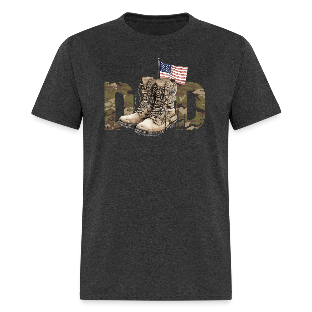 Military Dad T-Shirt - heather black