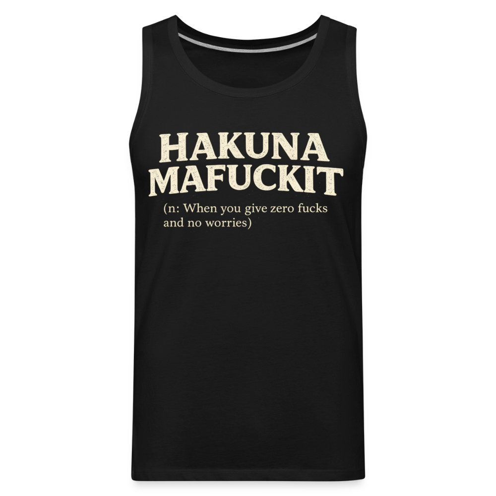 Hakuna Mafuckit Men’s Funny Graphic Tank Color: Black