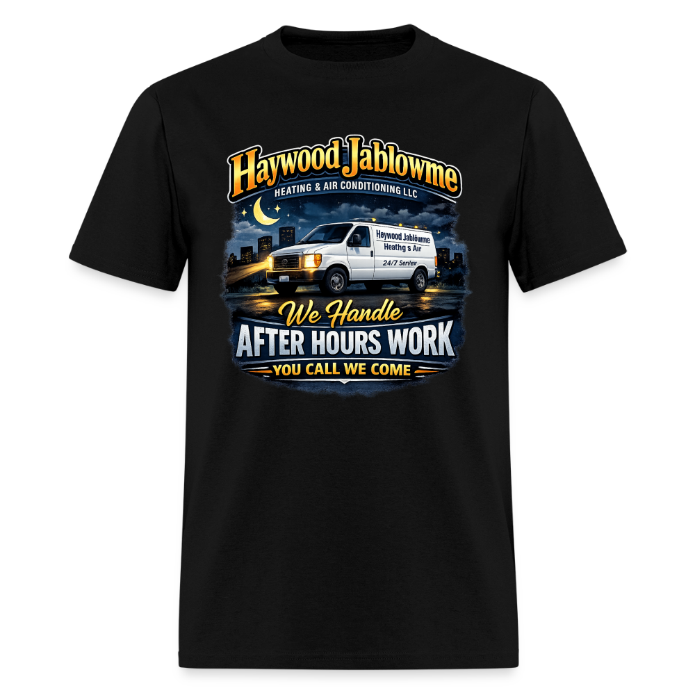 Haywood Jablowme Funny HVAC T-Shirt - black