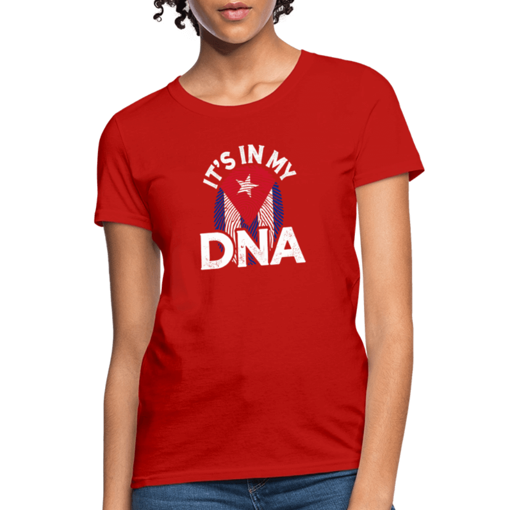 Cuba DNA Women’s T-Shirt – Cuban Pride Tee Color: black