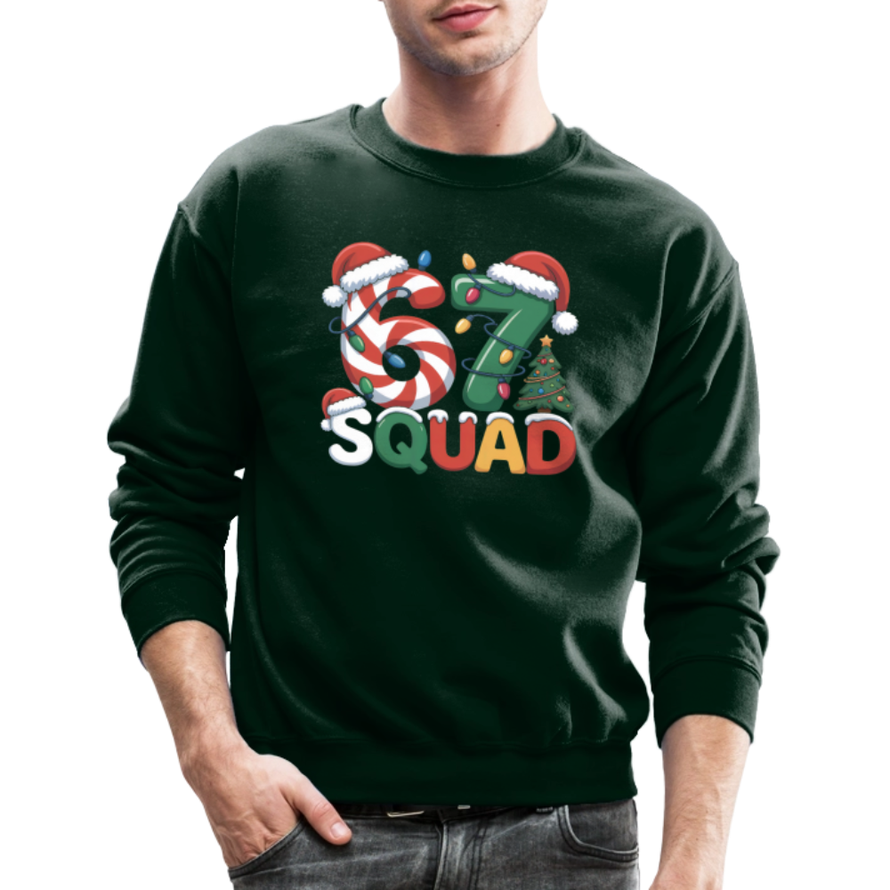 Six Seven Squad Christmas 67 Sweatshirt - forest green