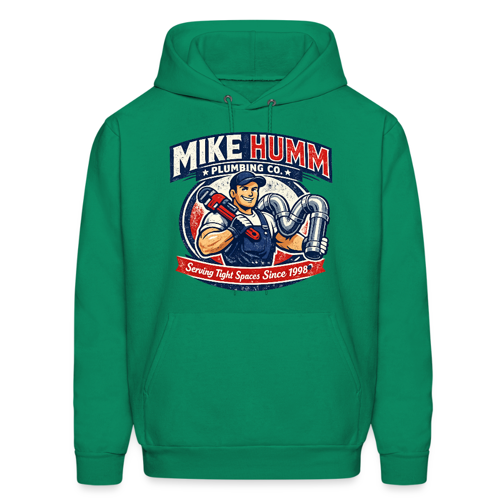 Mike Humm Plumbing Hoodie (Adult Humor) - kelly green