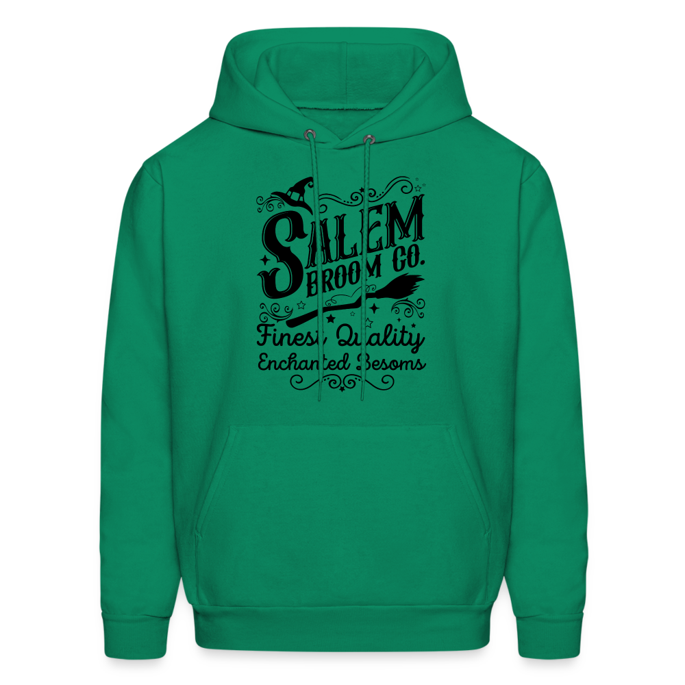 Salem Broom Co. Finest Quality Enchanted Besoms Hoodie (Halloween) - kelly green