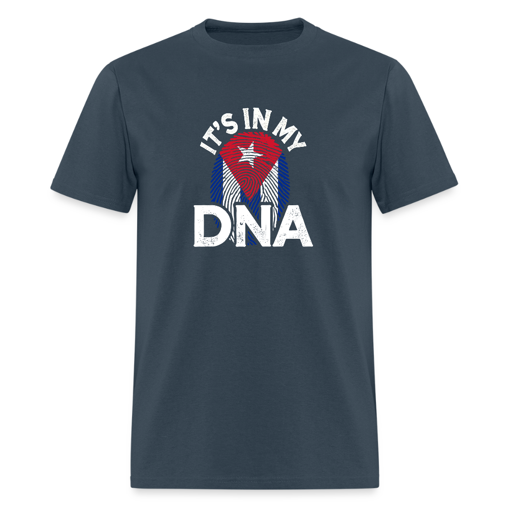 Cuba DNA Flag T-Shirt – Cuban Pride Tee - blue dusk