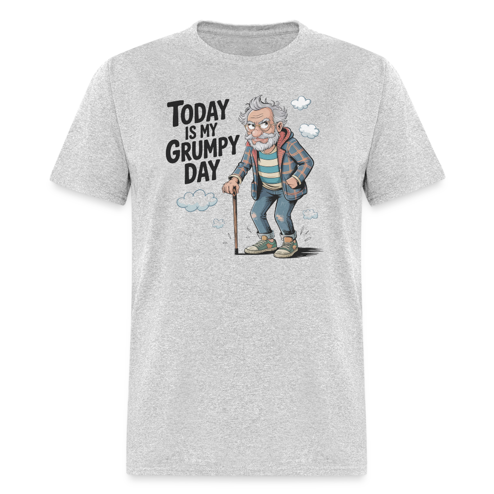 Today Is My Grumpy Day Funny T-Shirt - heather gray