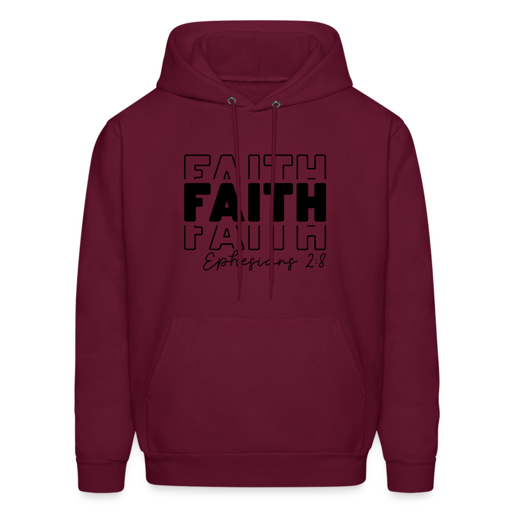 Faith Ephesians 2:8 Hoodie - burgundy