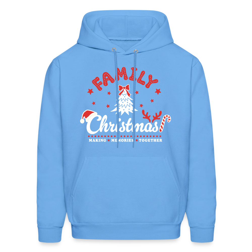 Family Christmas Making Memories Together Hoodie - carolina blue