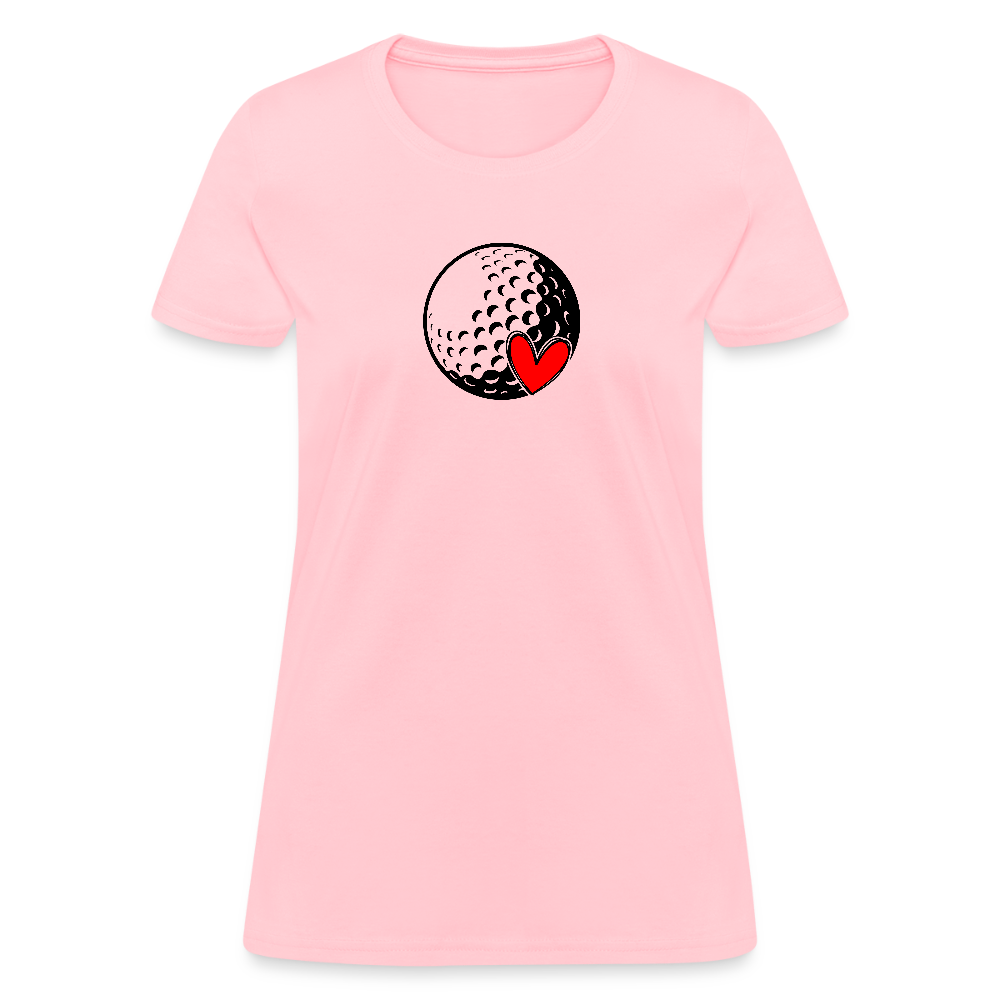 Love Golf Women's Contoured T-Shirt - pink