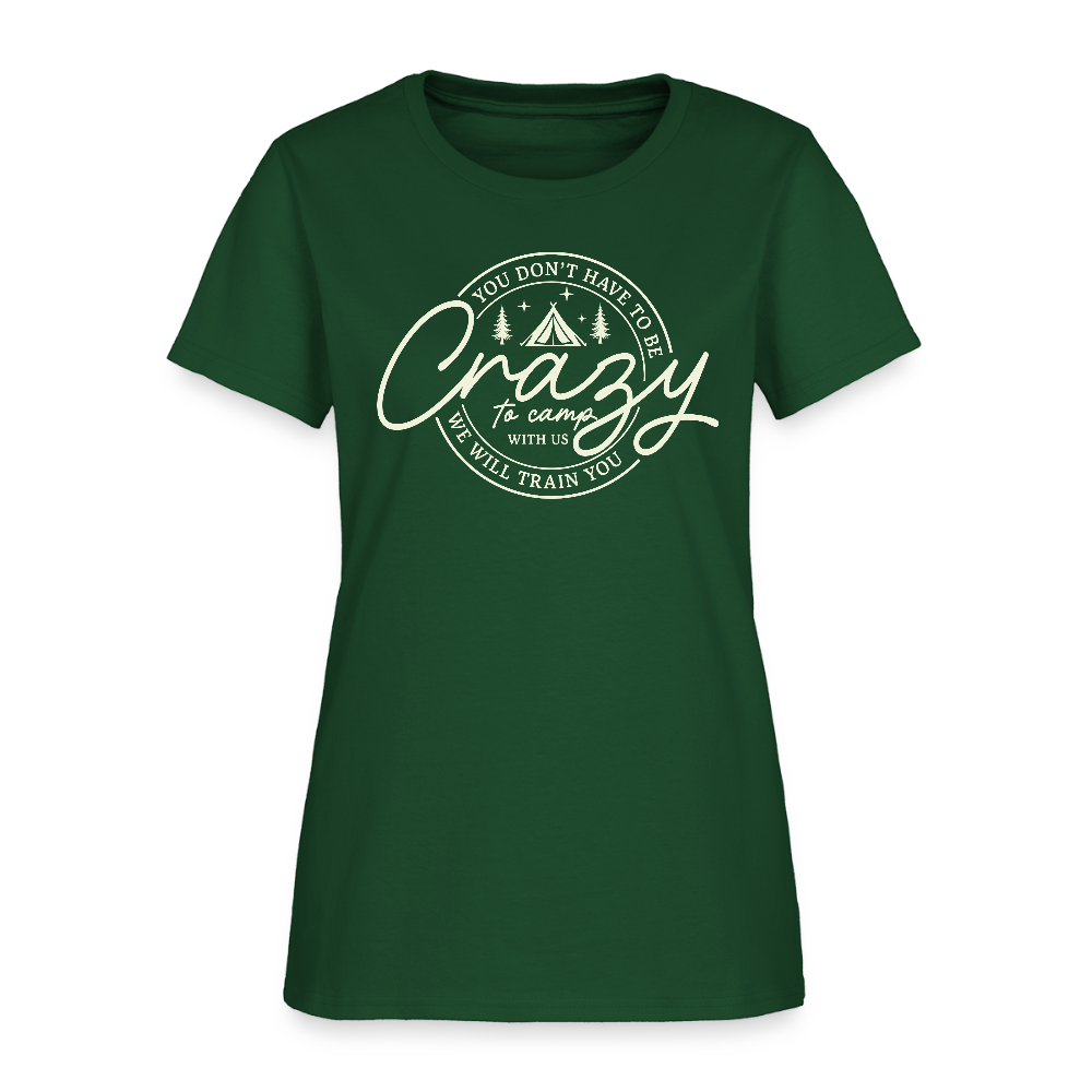 Crazy Camping Women's T-Shirt - forest green