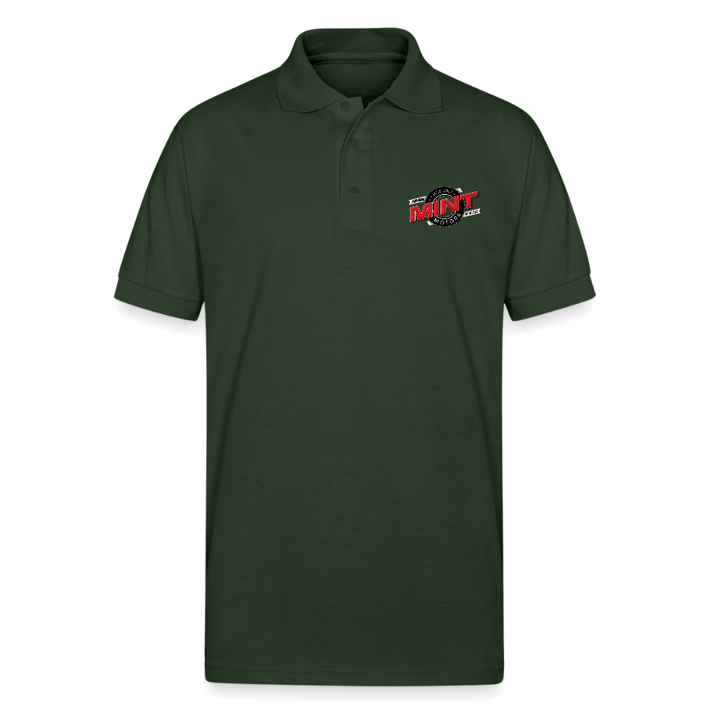 Mint Motors - Unisex 50/50 Jersey Polo Color: forest green