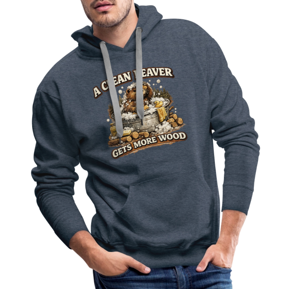 A Clean Beaver Gets More Wood Funny Adult Humor Hoodie Color: black