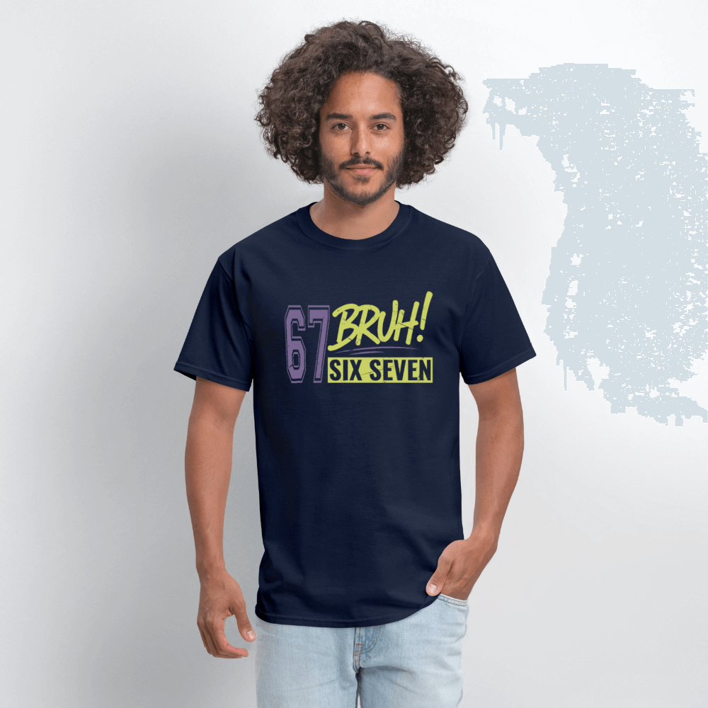 Six Seven Bruh 67 T-Shirt Color: royal blue