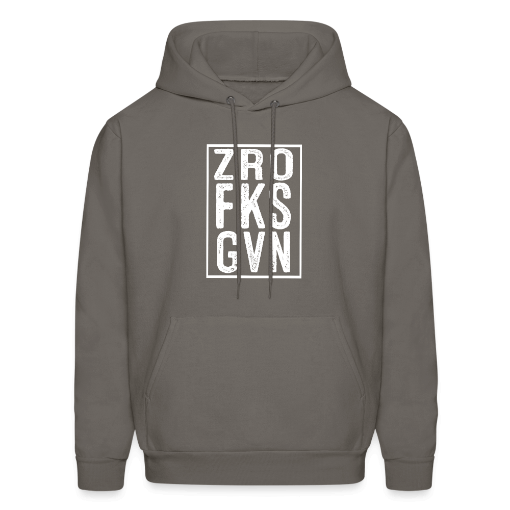 ZRO FKS GVN (Zero Fucks Given) Hoodie - asphalt gray