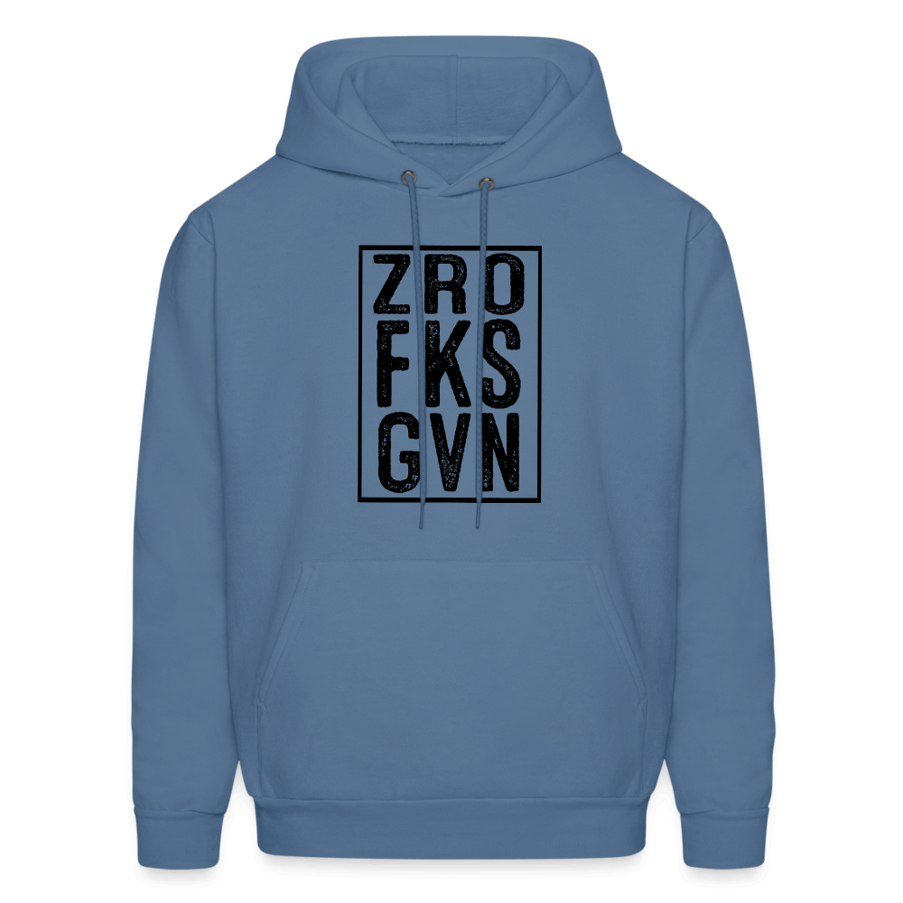 Zero Fucks Given (ZRO FKS GVN) Hoodie - denim blue