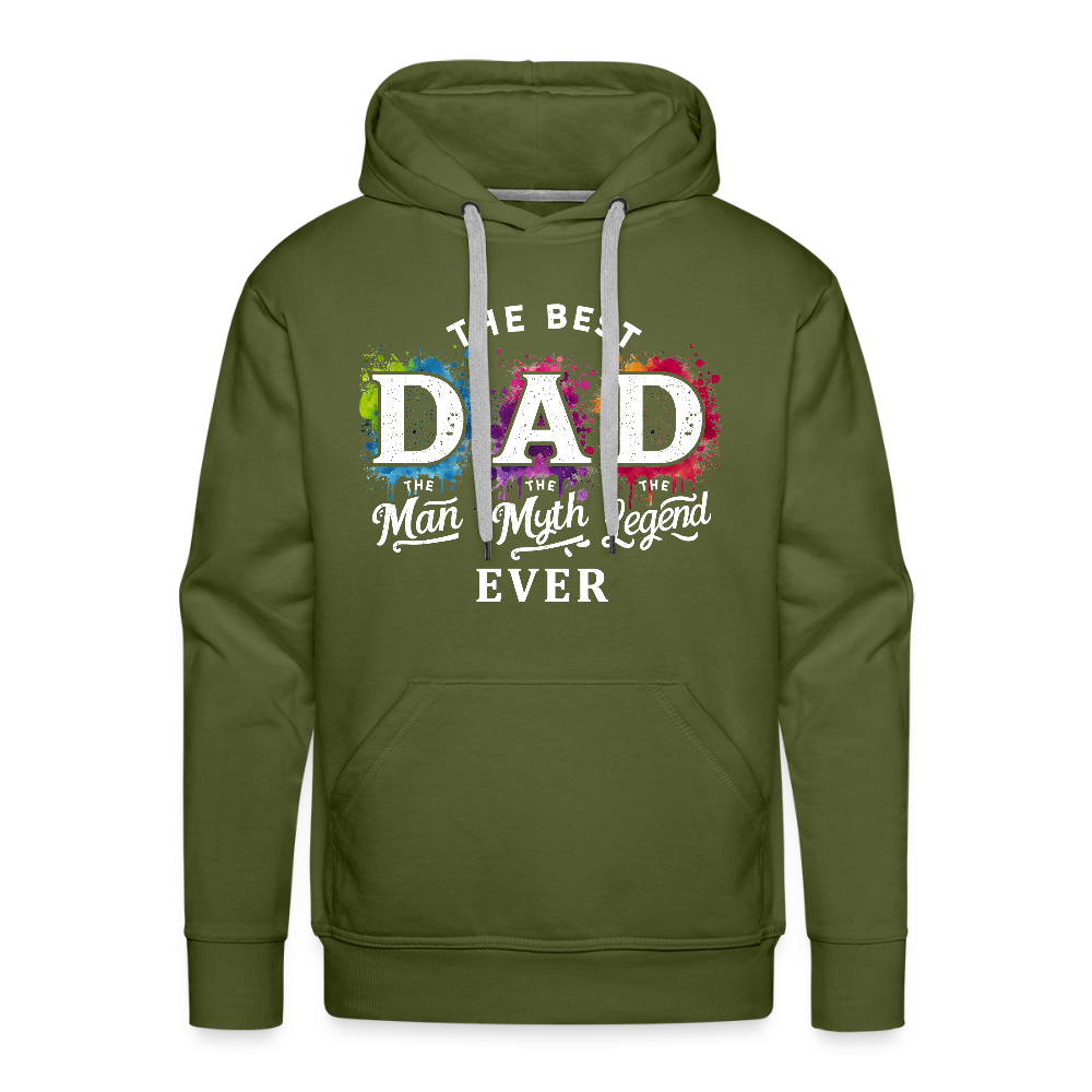 Best Dad Ever Men’s Premium Hoodie - olive green