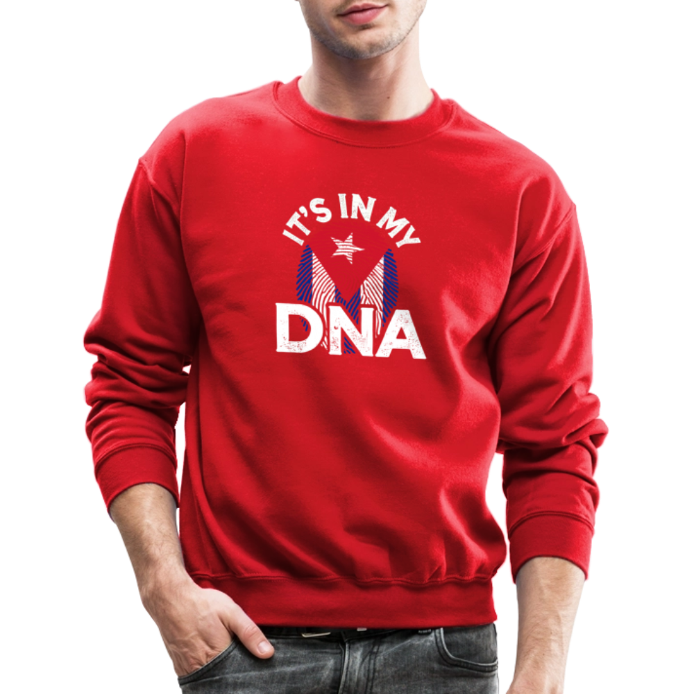 Cuba DNA Sweatshirt – Cuban Flag Fingerprint - red