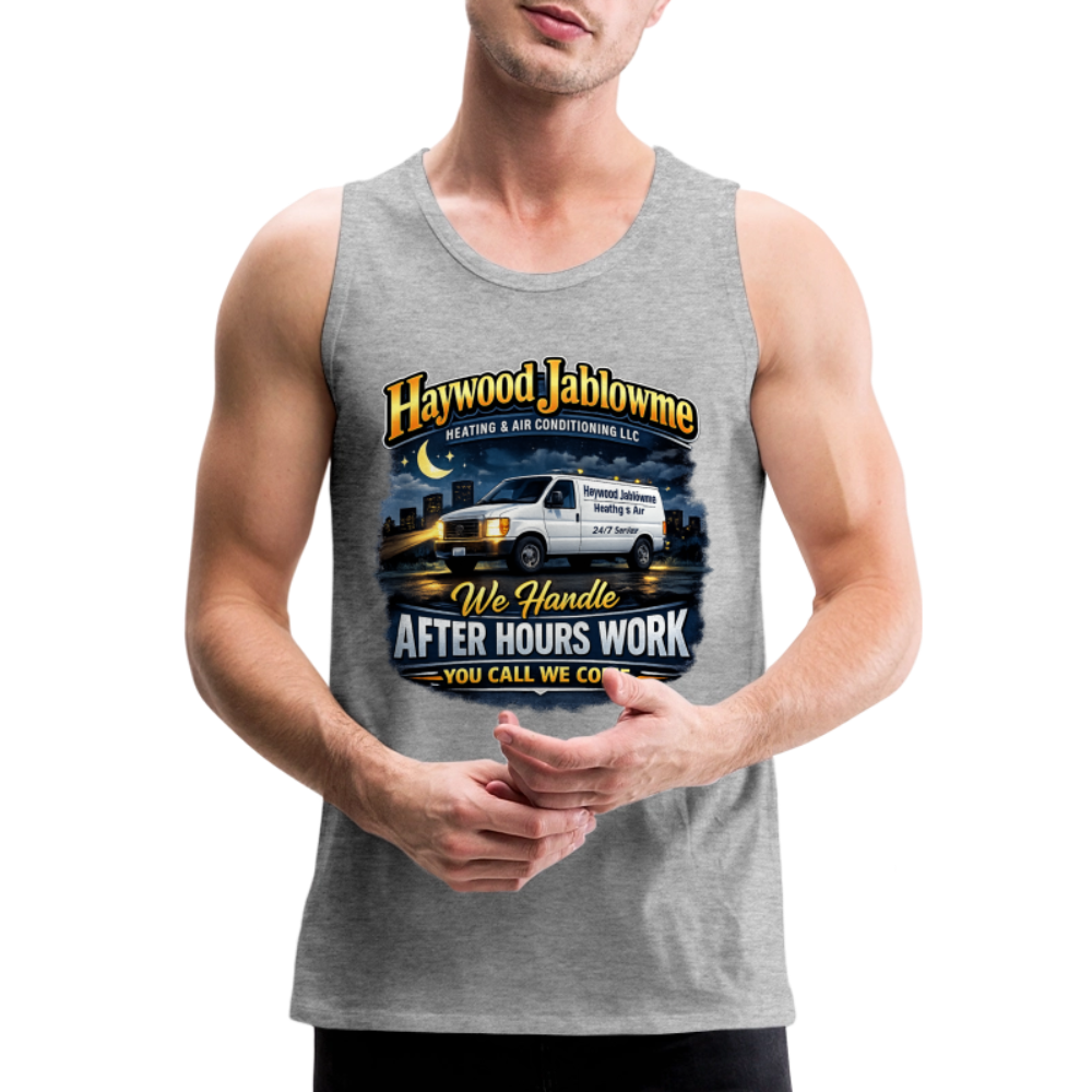 Haywood Jablowme Funny HVAC Tank Top Color: Heather Gray