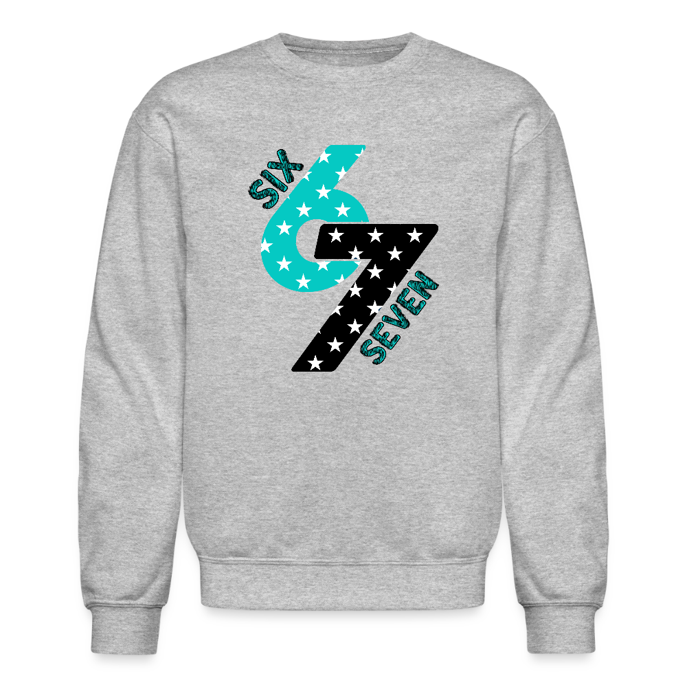 Six Seven 67 (Star) Sweatshirt - heather gray