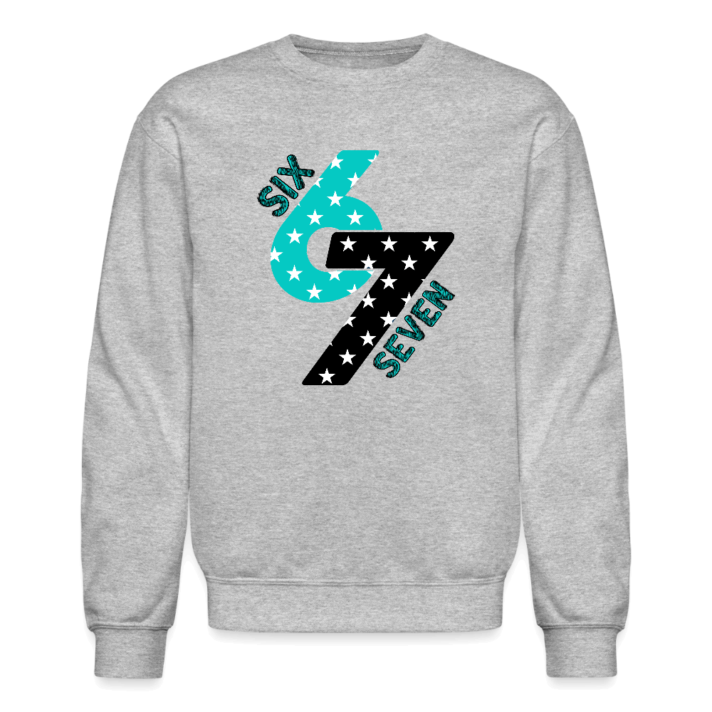Six Seven 67 (Star) Sweatshirt Color: heather gray