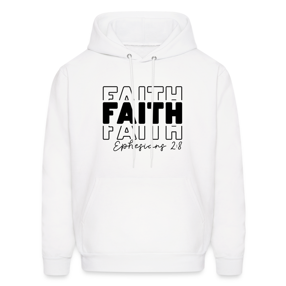 Faith Ephesians 2:8 Hoodie - white