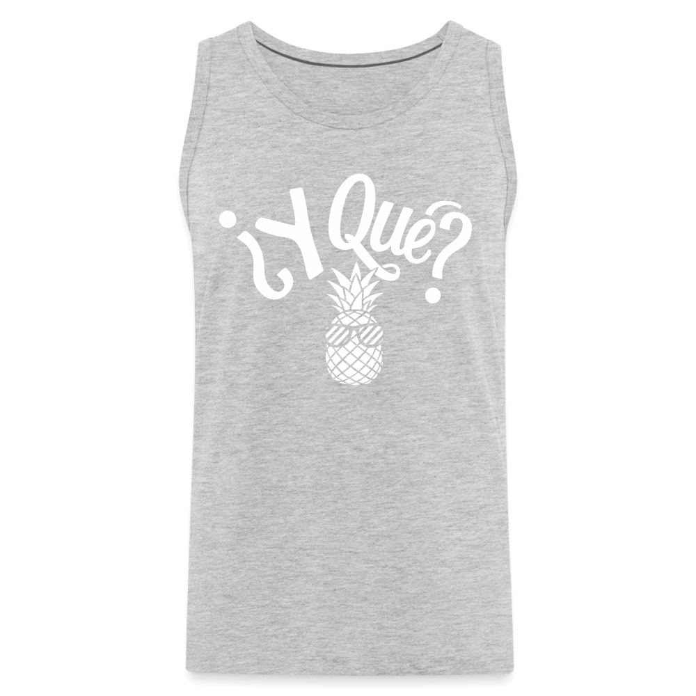Y Que Piña (Latin Attitude) Men’s Premium Tank Top Color: royal blue