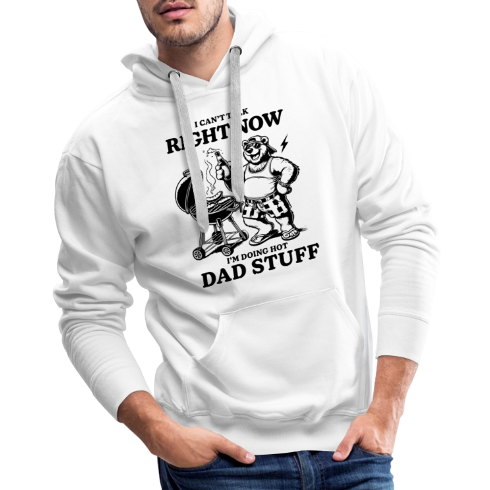 Doing Hot Dad Stuff (BBQ) Men’s Premium Hoodie - white