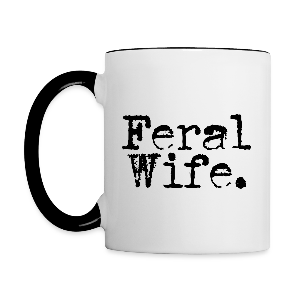 Feral Wife Coffee Mug - white/black