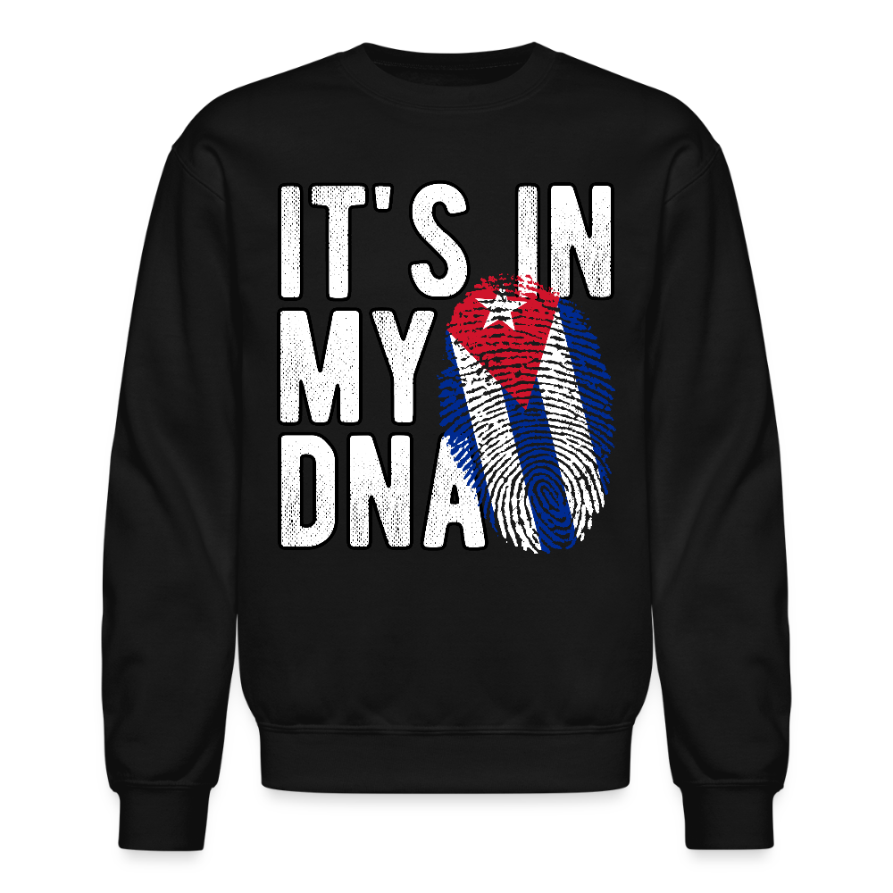 Cuban DNA Sweatshirt – Fingerprint Flag Design - black