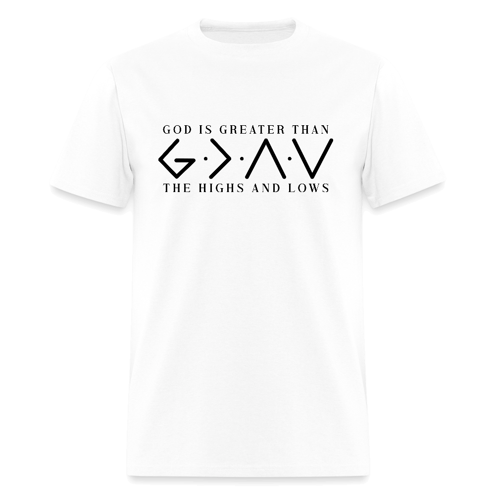 God is Greater Than the High And Lows T-Shirt - white