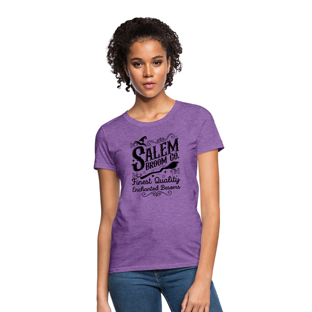 Salem Broom Co. Finest Quality Enchanted Besoms Women's T-Shirt (Halloween) - purple heather