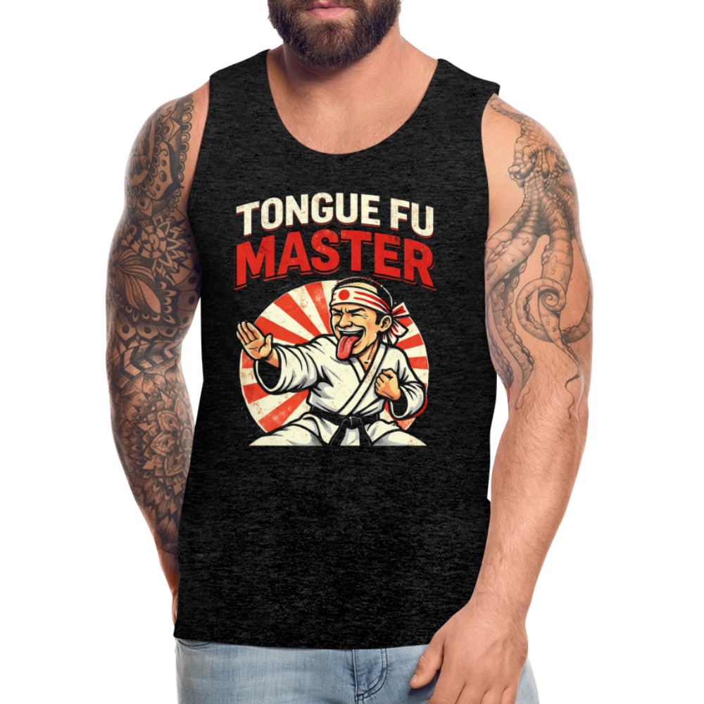Tongue FU Master Tank Top Color: Black