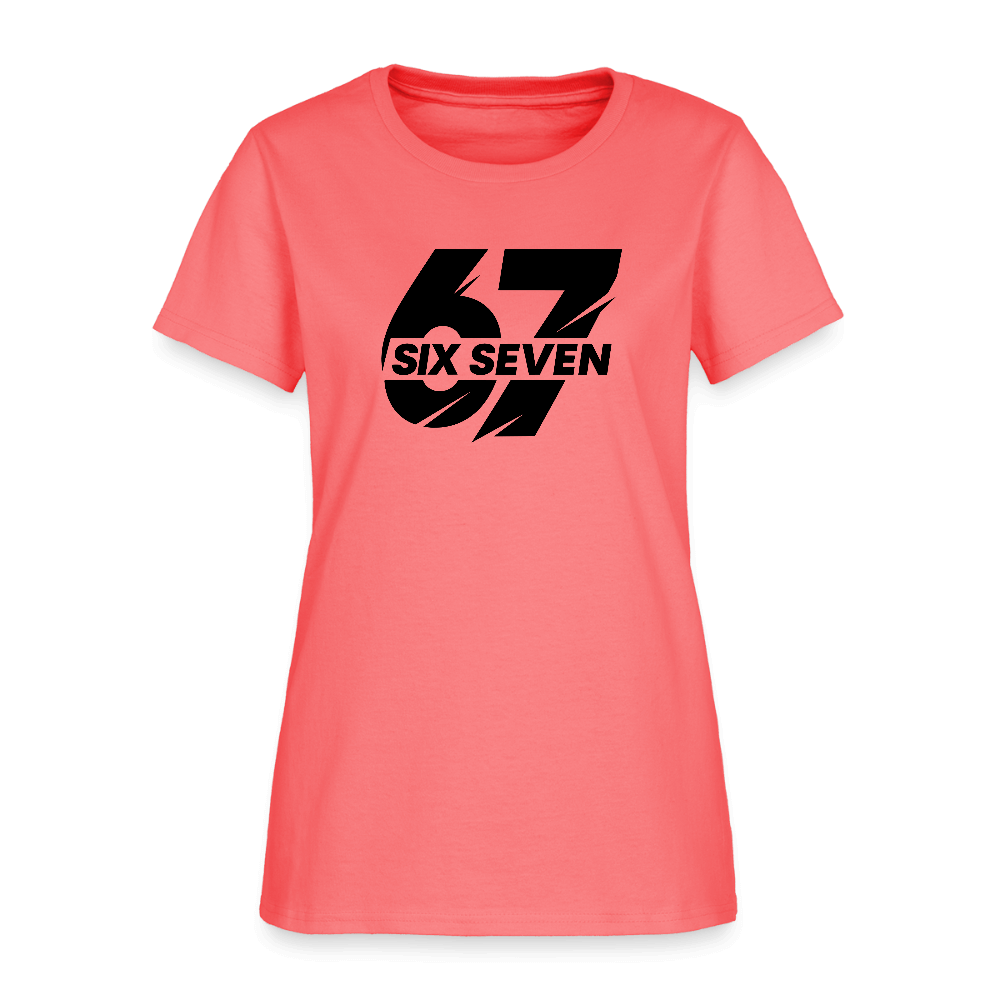 Six Seven 67 Women's T-Shirt Color: coral