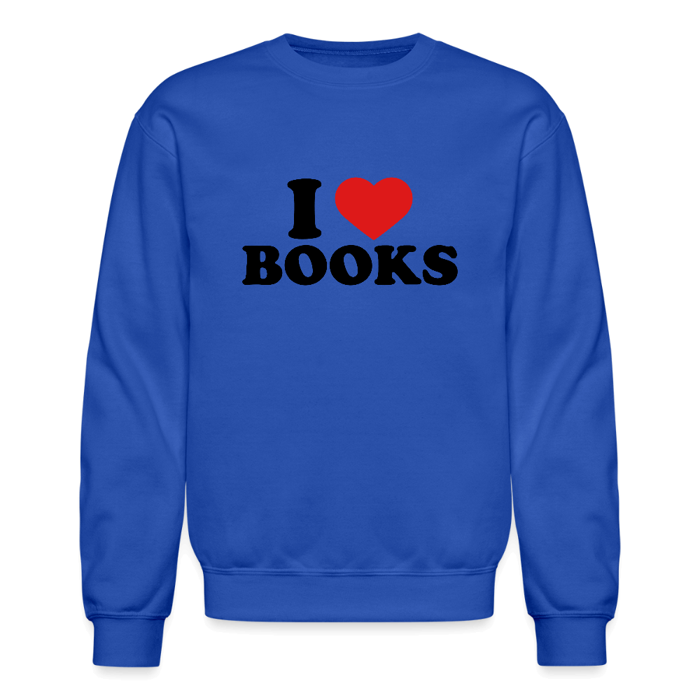 I Love Books Sweatshirt Color: royal blue