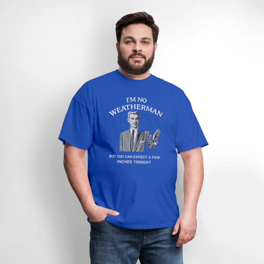 I'm No Weatherman T-Shirt – Funny Adult Humor Graphic Tee Color: dusk blue