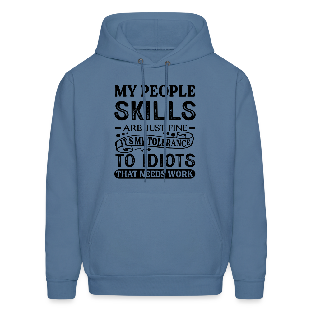 My People Skills Are Just Fine Hoodie - denim blue