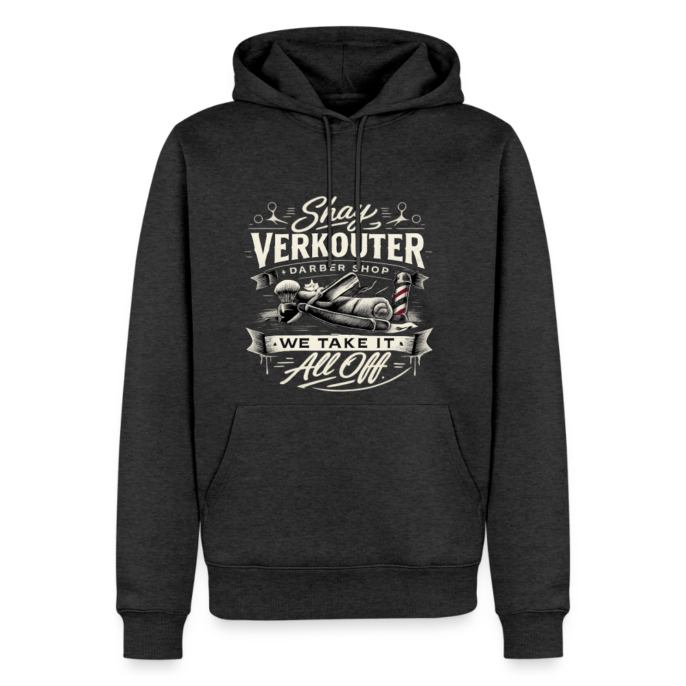 Shay Verkouter Barber Shop Funny Adult Humor Hoodie Color: Heather Anthracite