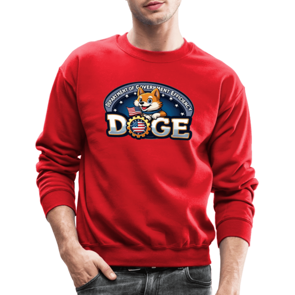 DOGE Logo (Dept of Government Efficiency) Sweatshirt - red