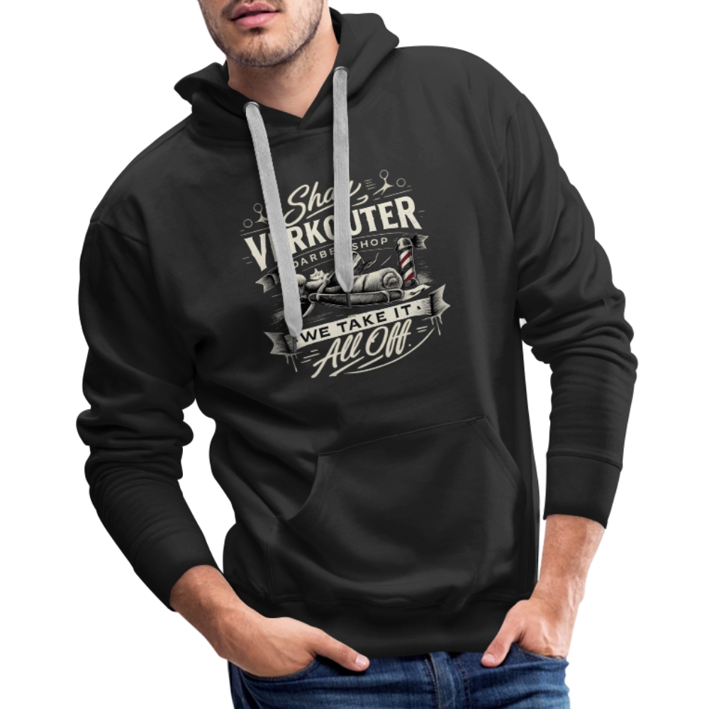 Shay Verkouter Barber Shop Funny Adult Humor Hoodie Color: Black