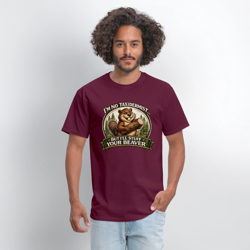 I’m No Taxidermist Funny Beaver T-Shirt Color: Black