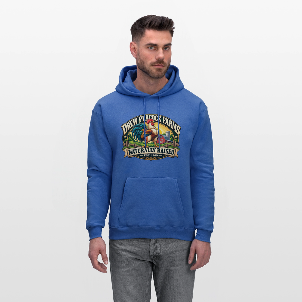 Drew Peacock Farms Hoodie - royal blue