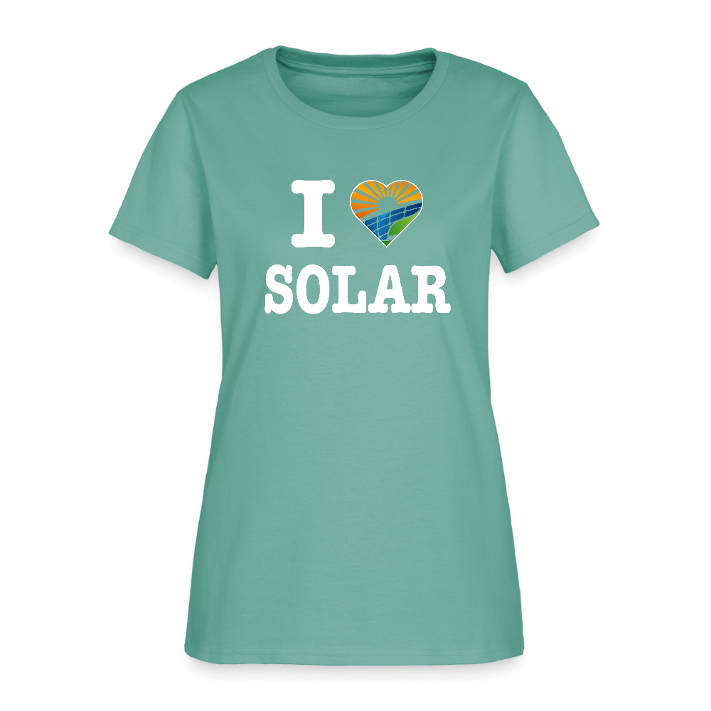 I Love Solar Women's T-Shirt Color: aquatic