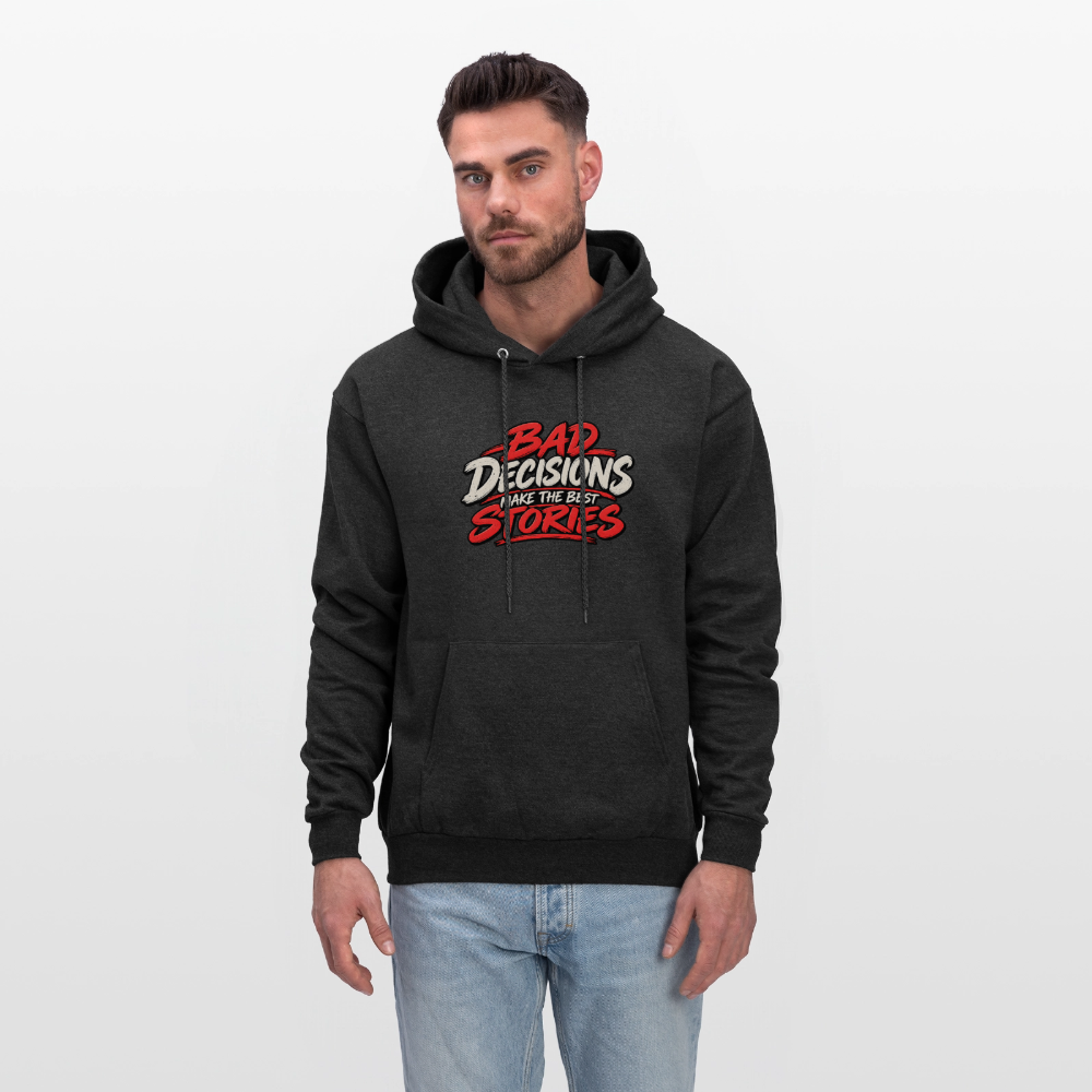 Bad Decisions Make the Best Stories Funny Hoodie Color: Navy