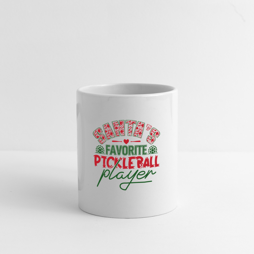 Santa's Favorite Pickleball Player Coffee Mug Color: white