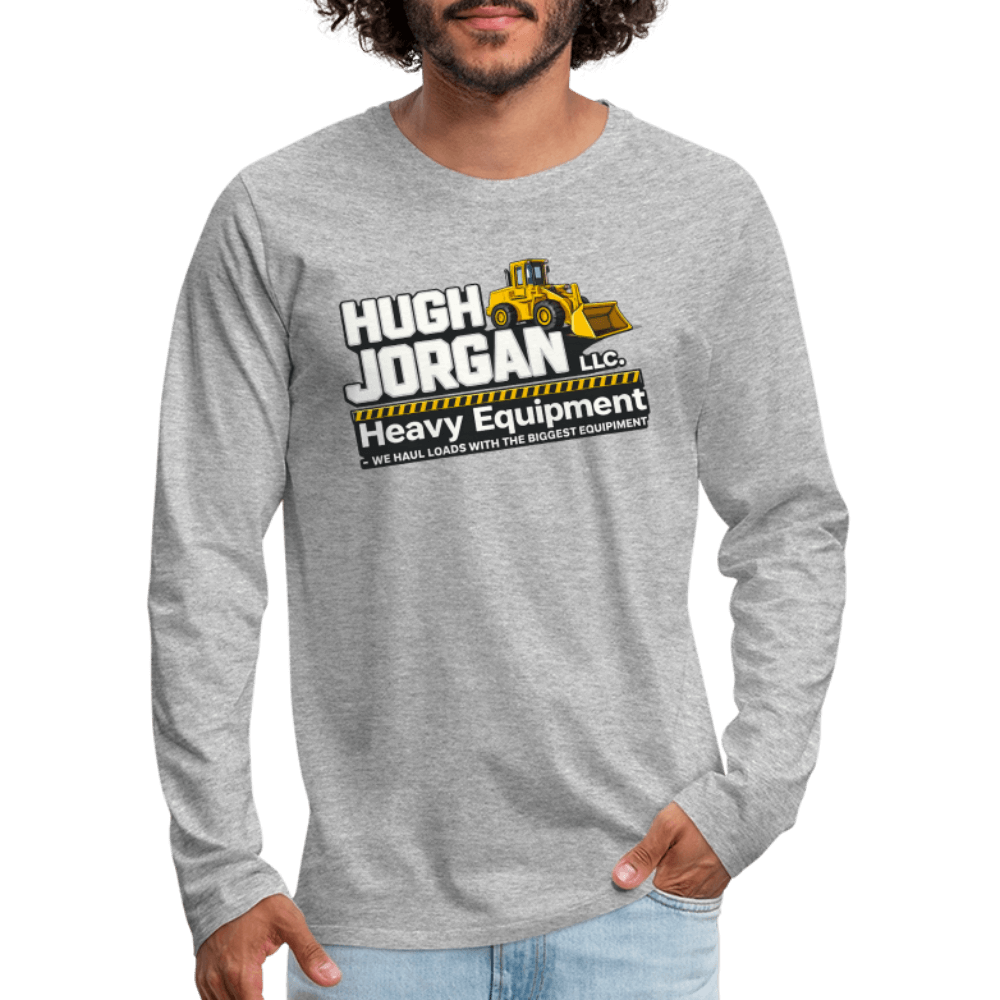 Hugh Jorgan Men's Long Sleeve T-Shirt – Funny Adult Humor Shirt Color: black