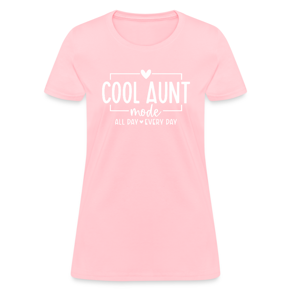 Cool Aunt Mode Women's Contoured T-Shirt - pink