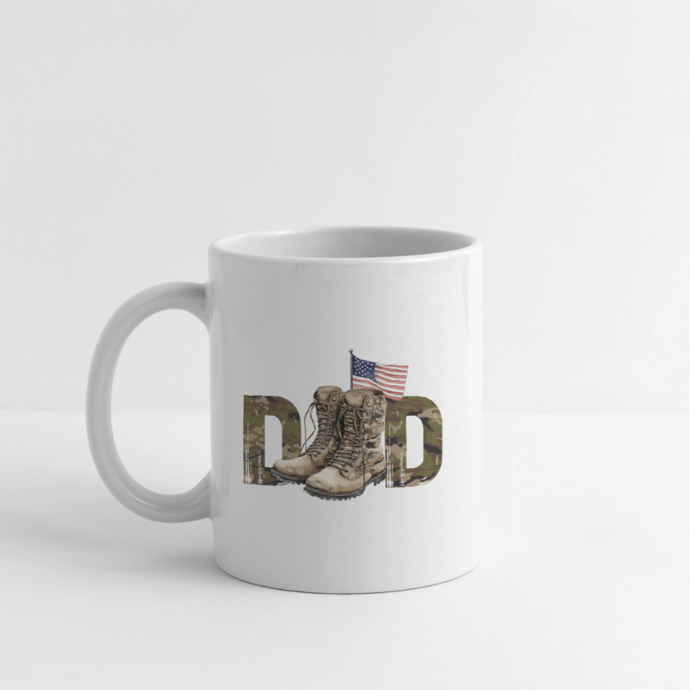 Military Dad Coffee Mug – Patriotic Gift for Veteran Dads Color: white