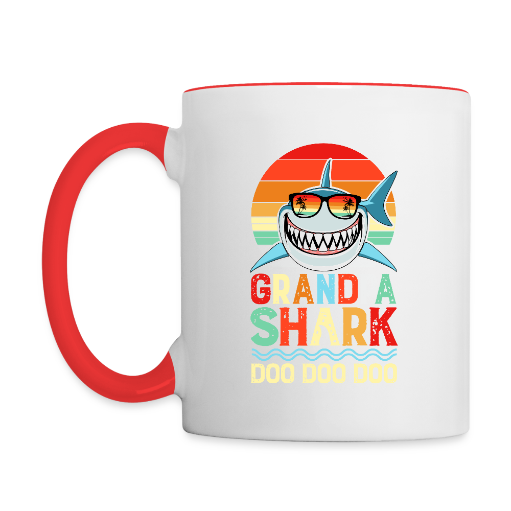Grandpa Shark Doo Doo Doo Coffee Mug Color: white/black