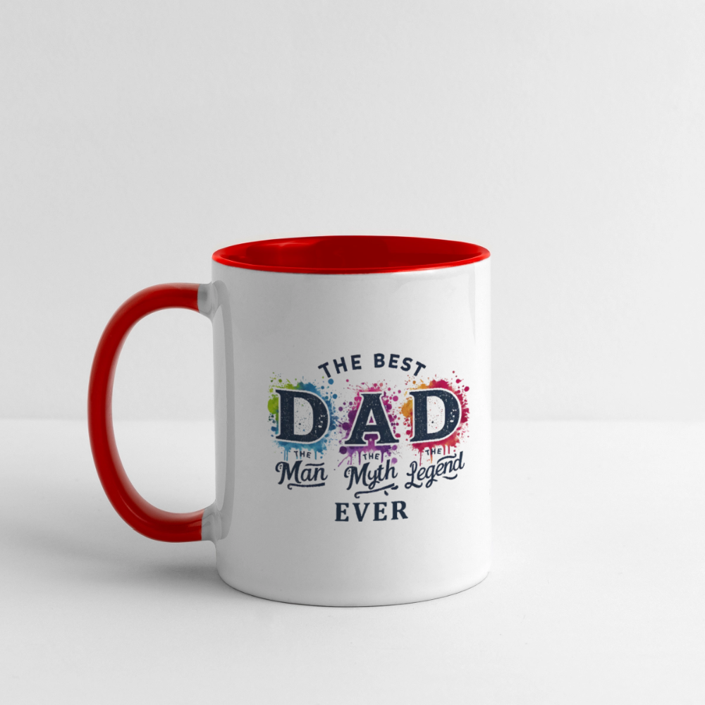 Best Dad Ever Coffee Mug for Fathers Color: white/cobalt blue